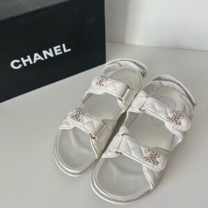 Chanel Dad Leather Sandals